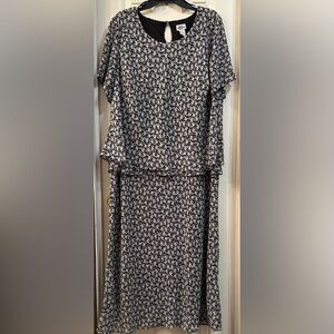 J.B.S. Ltd Women Black/white Sheer Maxi dress. 20W